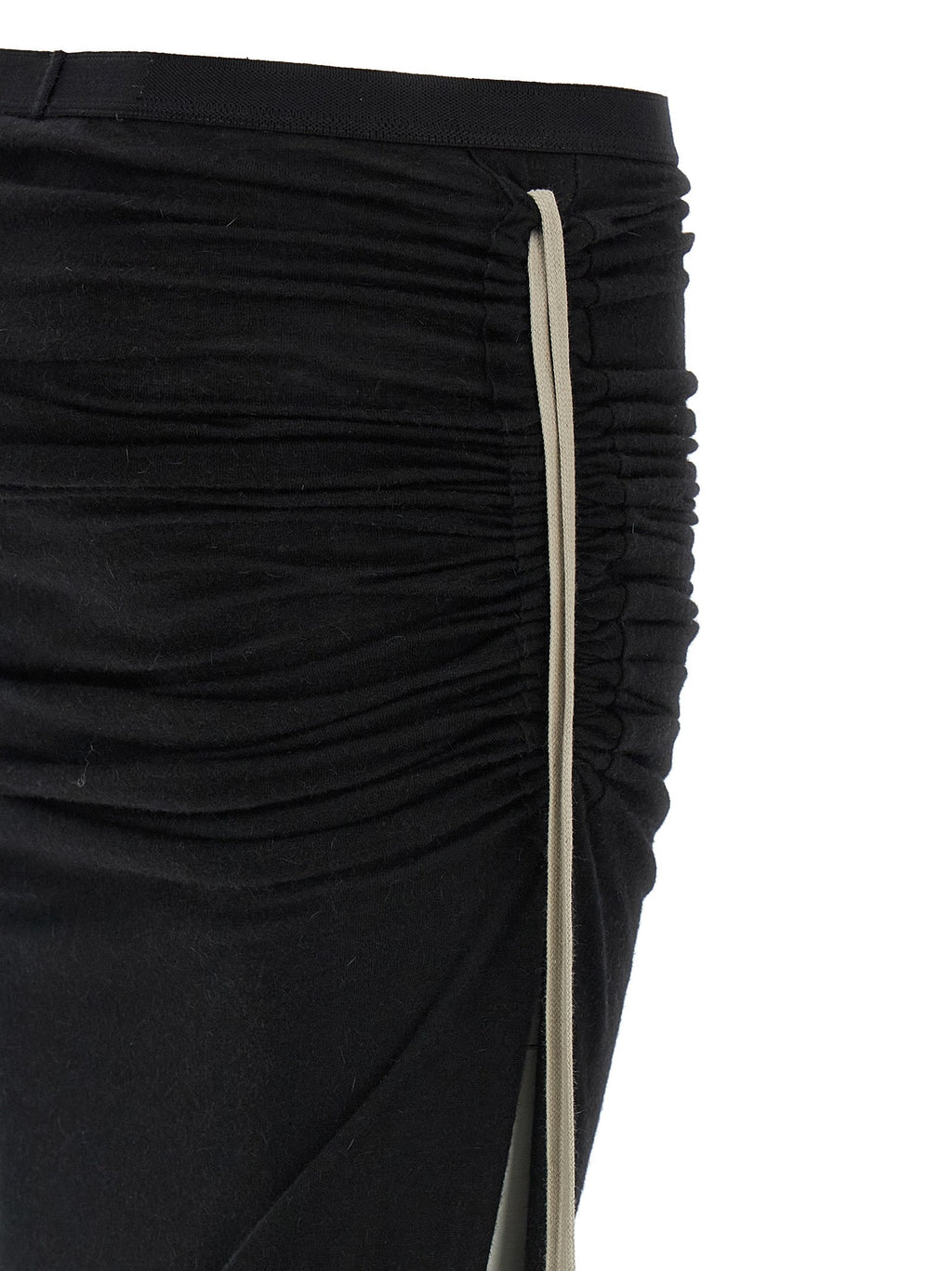 Rick Owens Black Wool Mini Skirt