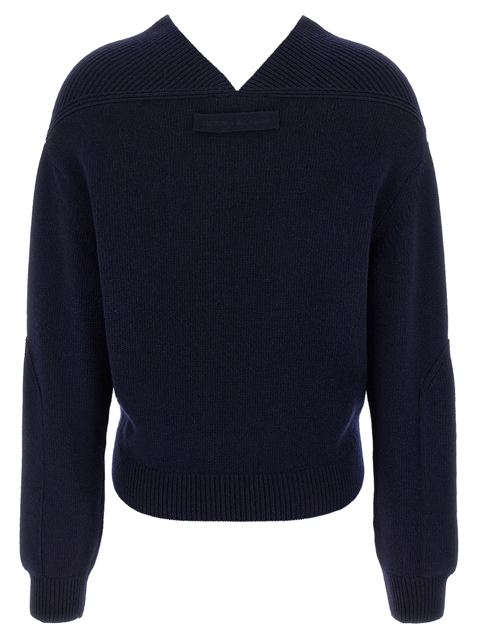 Victoria Beckham Blue Wool Cardigan