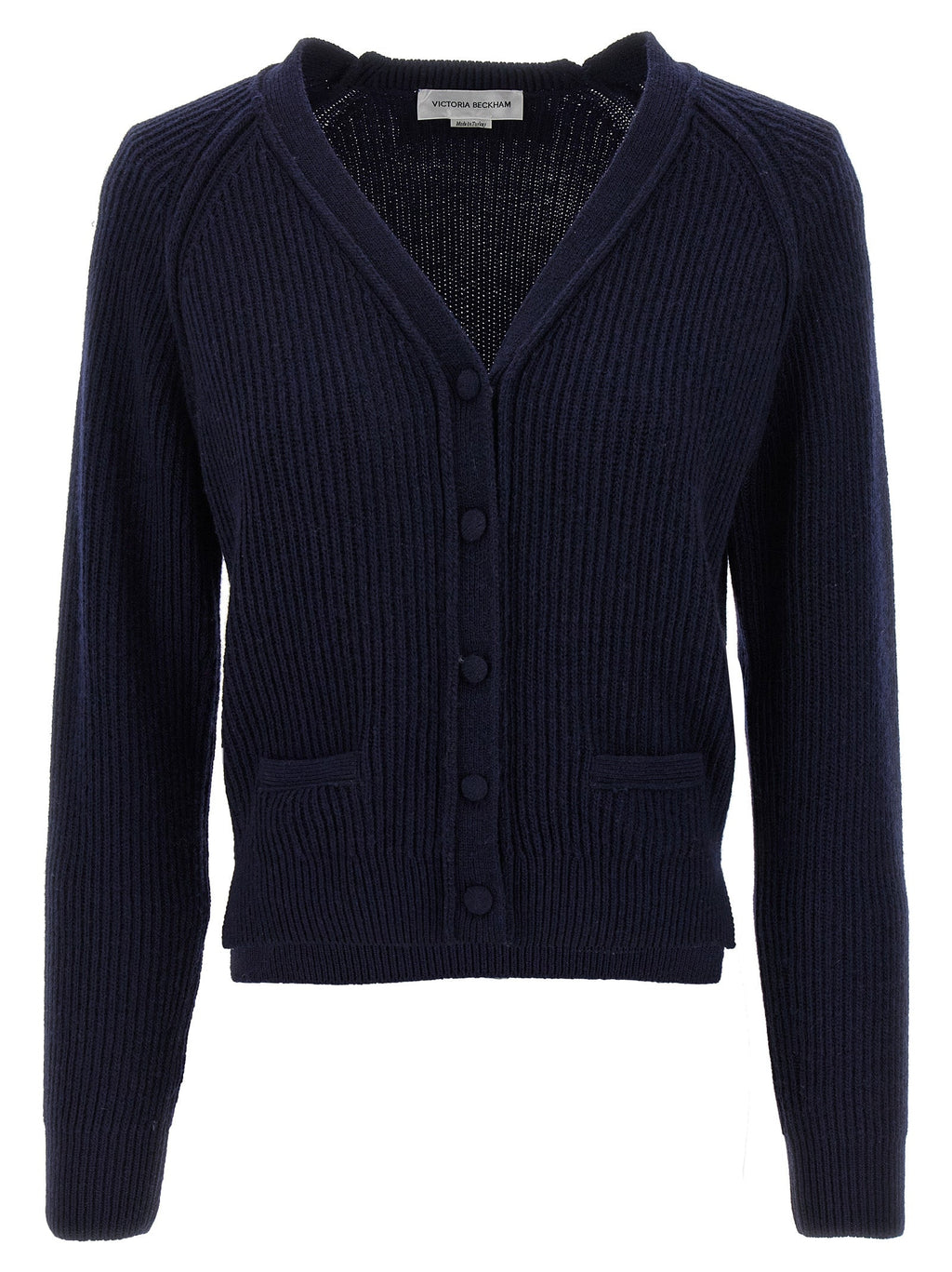 Victoria Beckham Blue Wool Cardigan