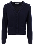 Victoria Beckham Blue Wool Cardigan