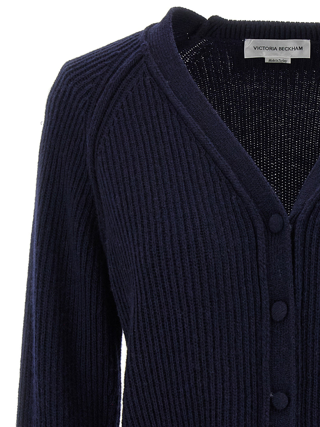 Victoria Beckham Blue Wool Cardigan