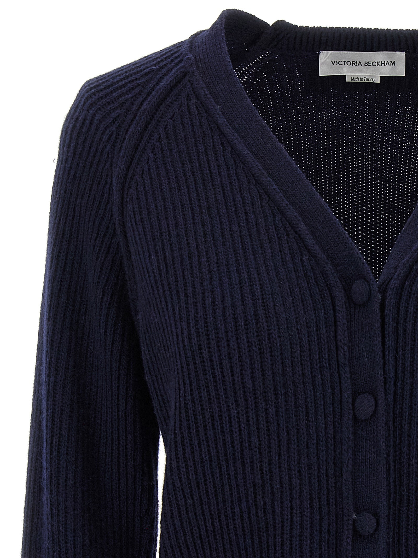 Victoria Beckham Blue Wool Cardigan