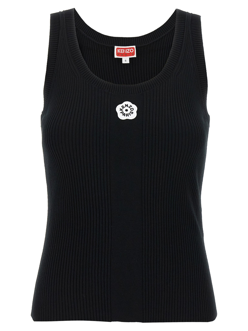 Kenzo Black Viscose Sleeveles T-Shirt