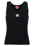 Kenzo Black Viscose Sleeveles T-Shirt