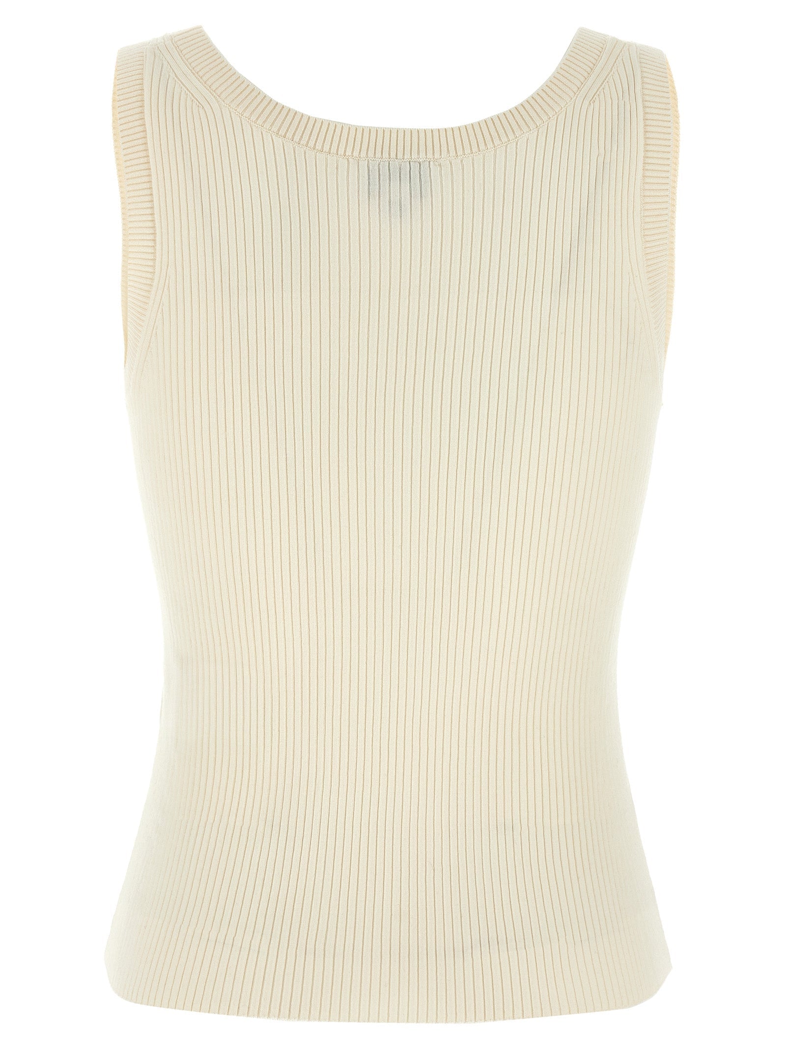 Kenzo White Viscose Sleeveles T-Shirt