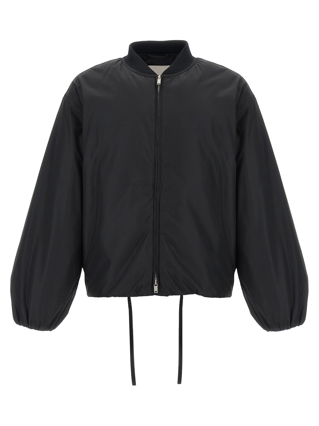 Jil Sander Black Polyester Bomber
