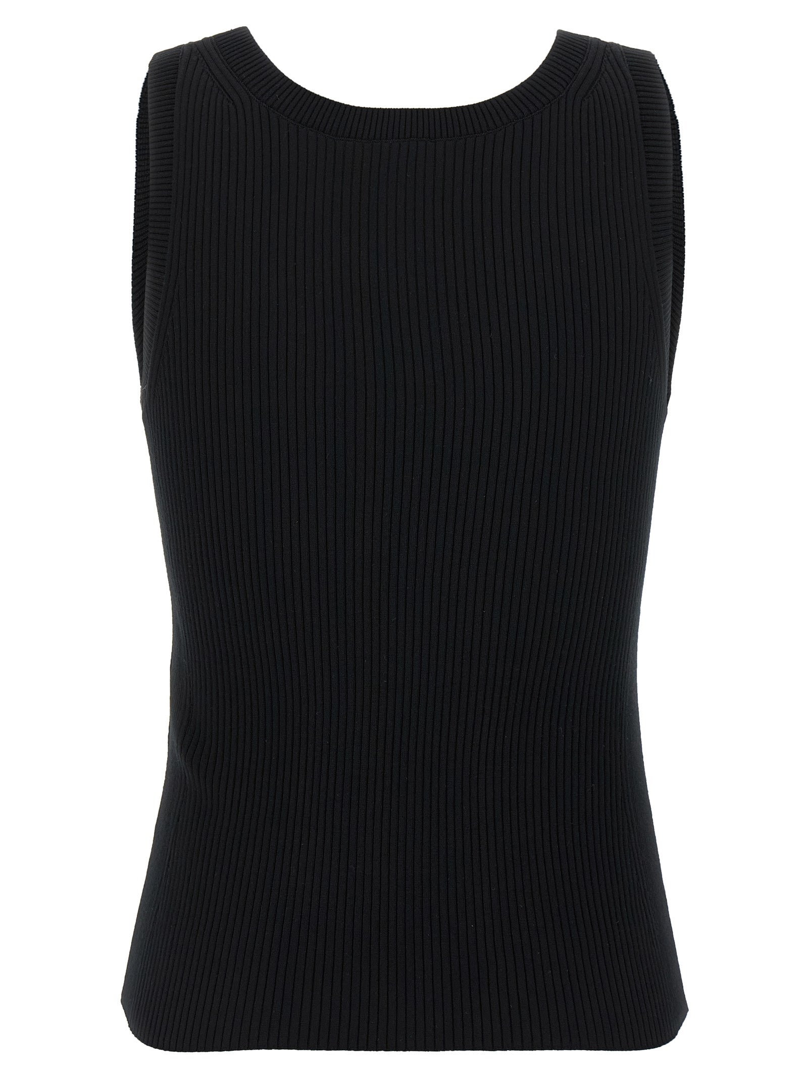 Kenzo Black Viscose Sleeveles T-Shirt