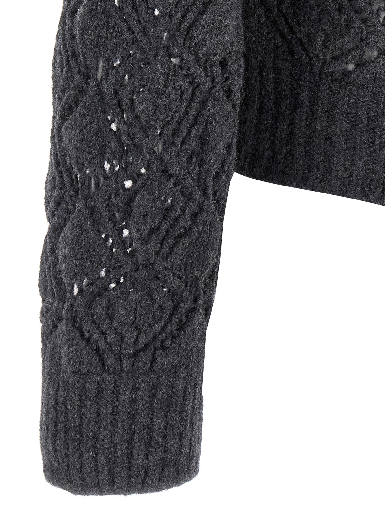 Jil Sander Gray Virgin Wool Cardigan
