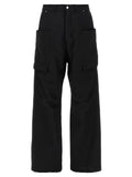 Rick Owens Black Virgin Wool Cargo Pants