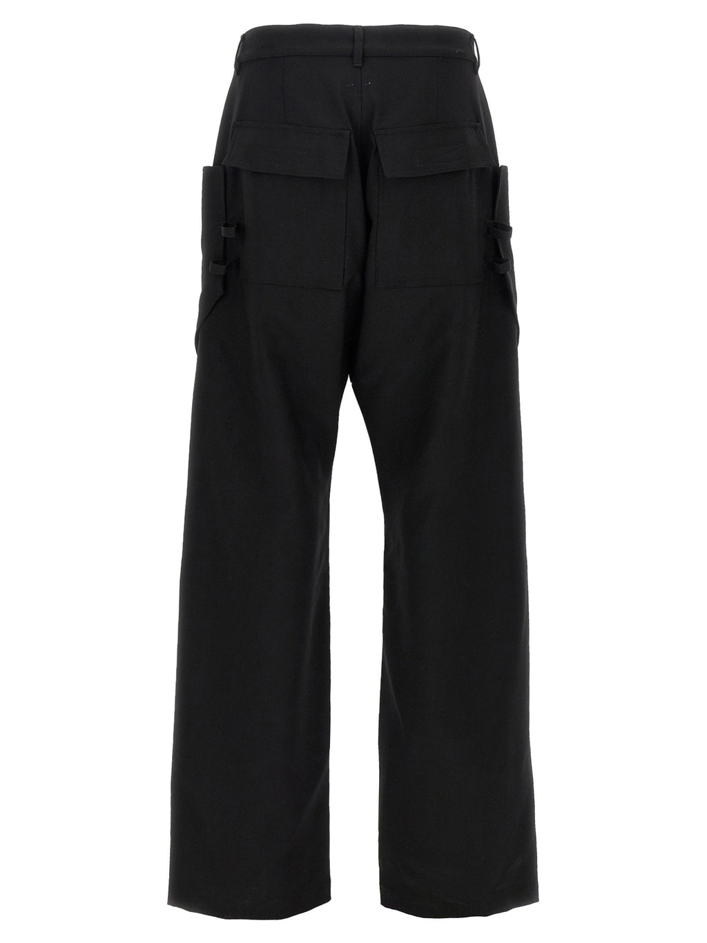 Rick Owens Black Virgin Wool Cargo Pants