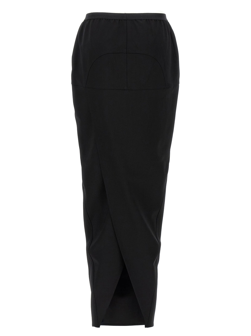 Rick Owens Black Wool Mini Skirt