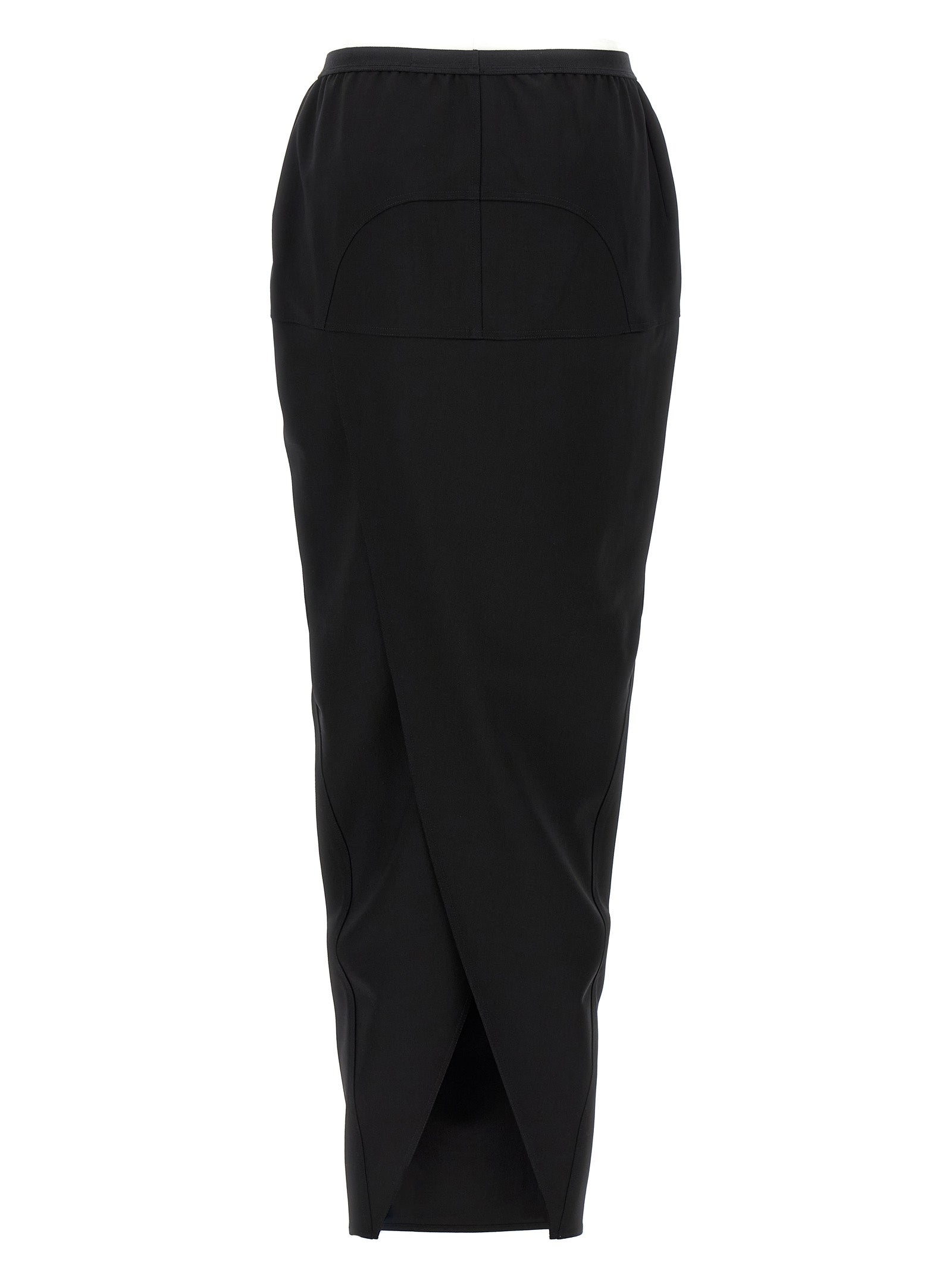 Rick Owens Black Wool Mini Skirt