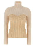 Jean Paul Gaultier Beige Merino Wool Cardigan
