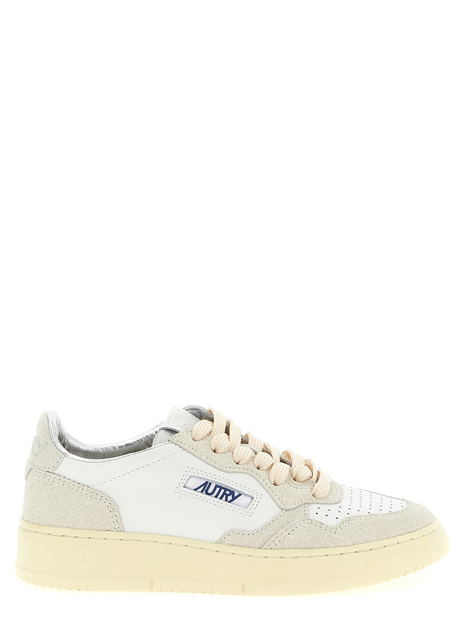 Autry Beige Cowhide Low Top Sneakers