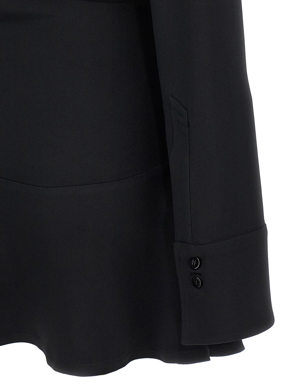 The Attico Black Marabou Short Dress