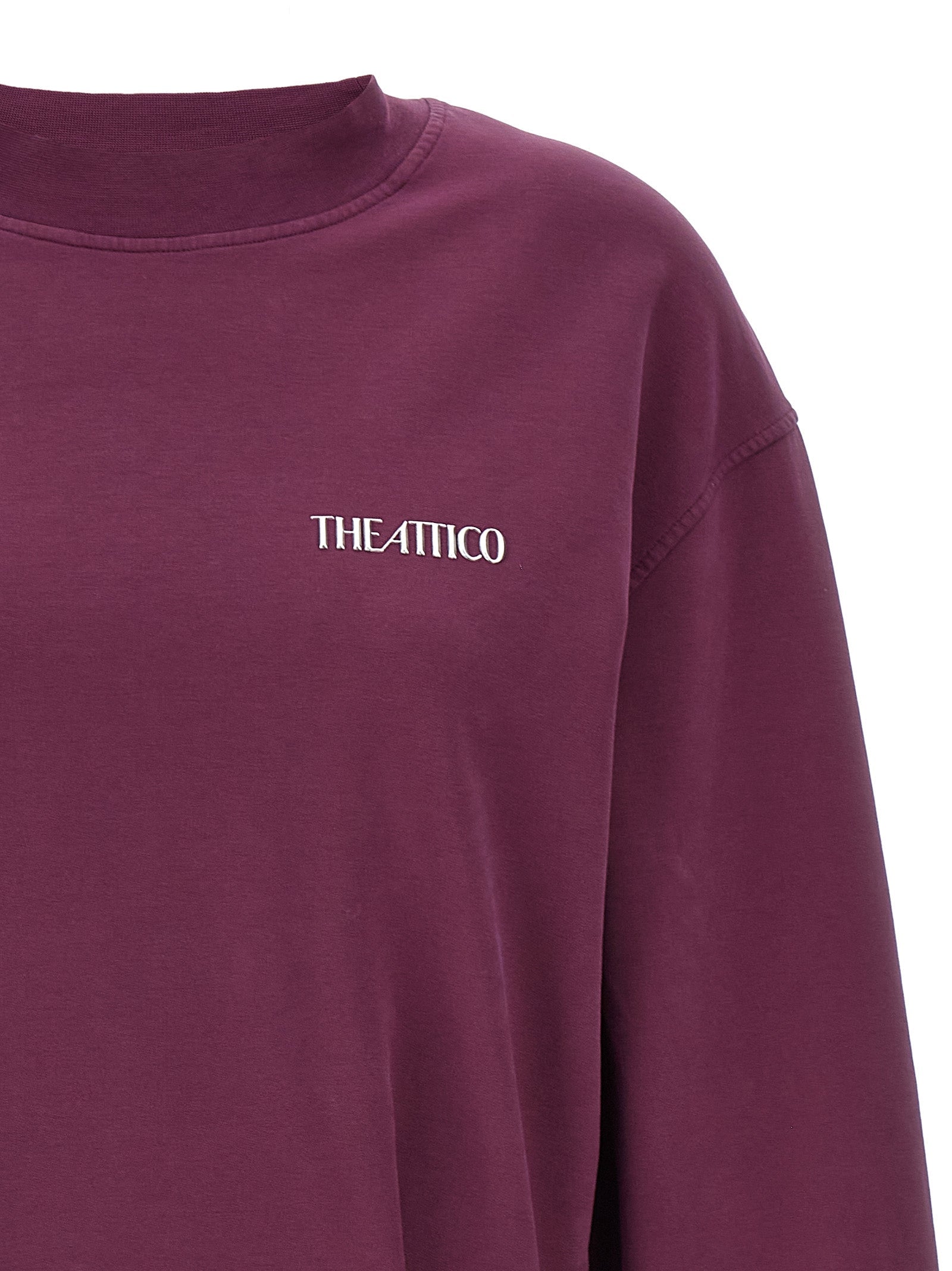 The Attico Bordeaux Cotton Short Dress