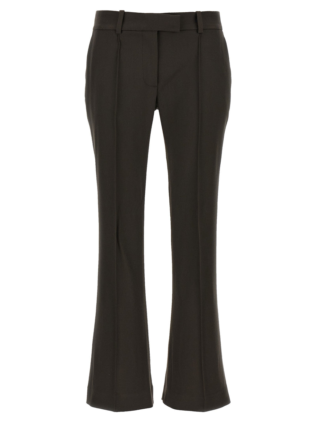 The Attico Brown Virgin Wool Flared Pants