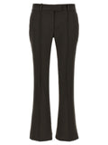 The Attico Brown Virgin Wool Flared Pants