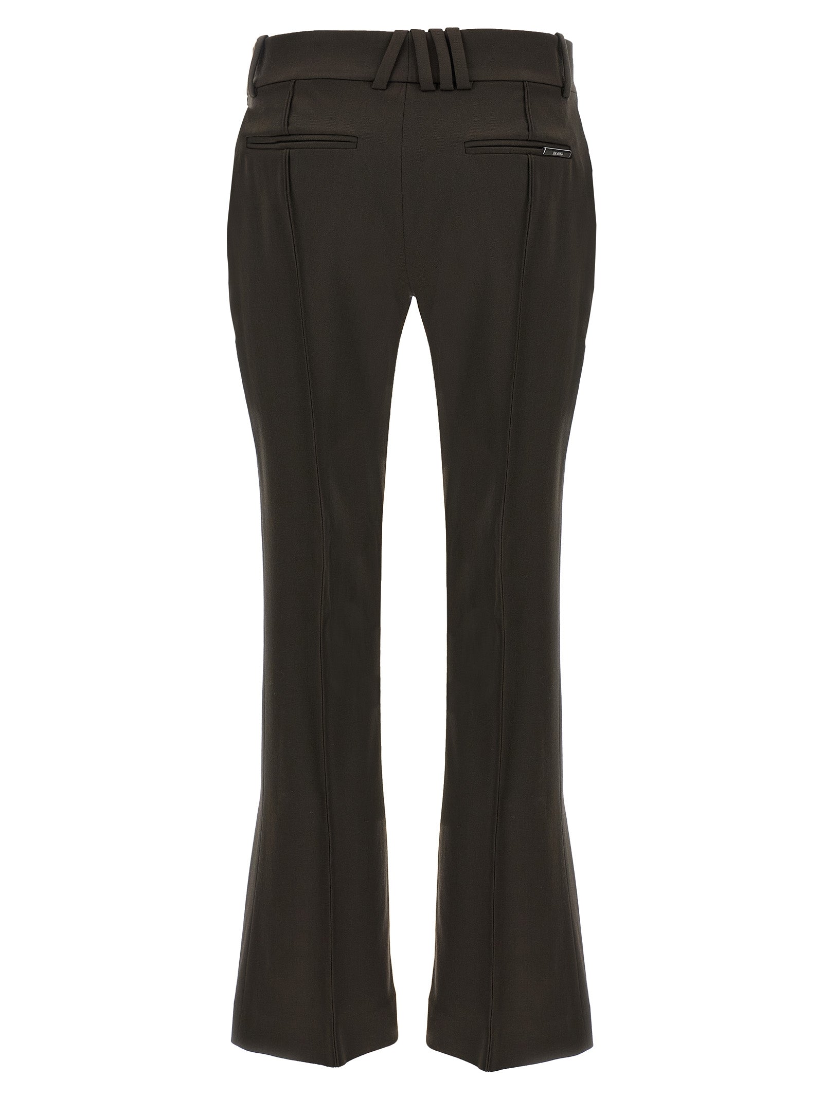 The Attico Brown Virgin Wool Flared Pants