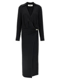 The Attico Black Marabou Midi Dress