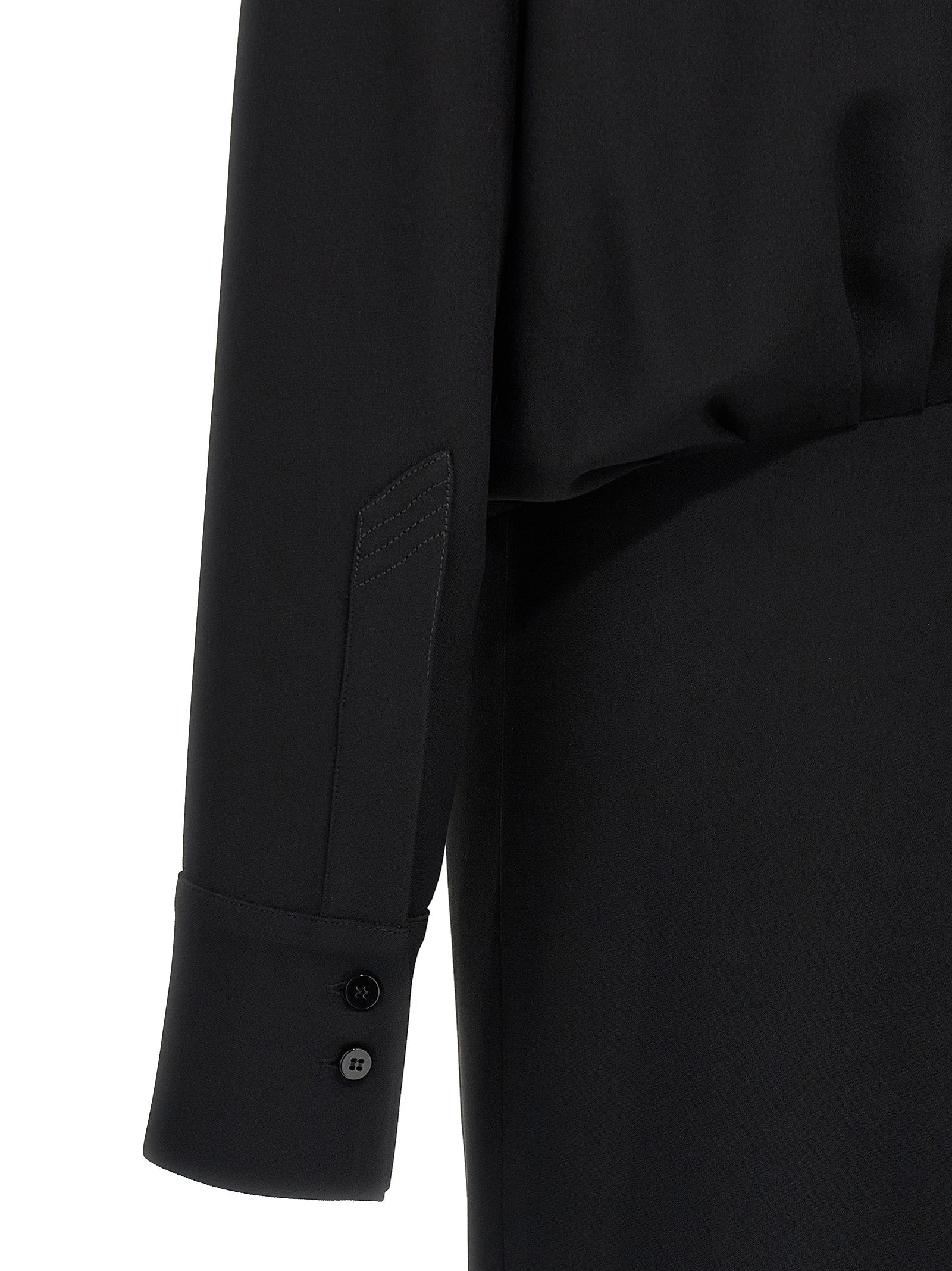 The Attico Black Marabou Midi Dress