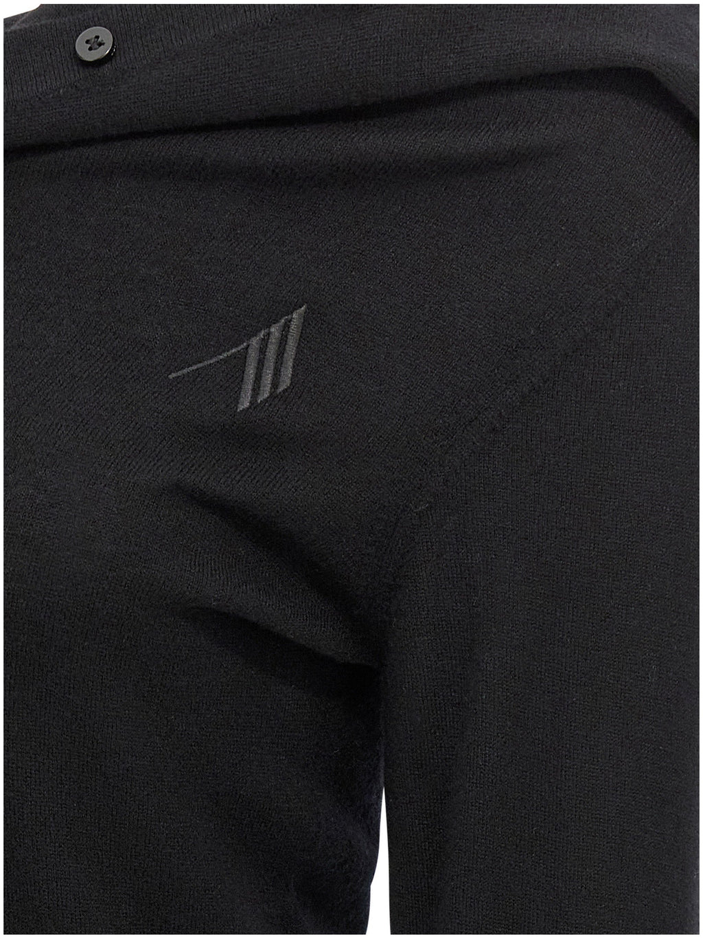 The Attico Black Virgin Wool Short Dress