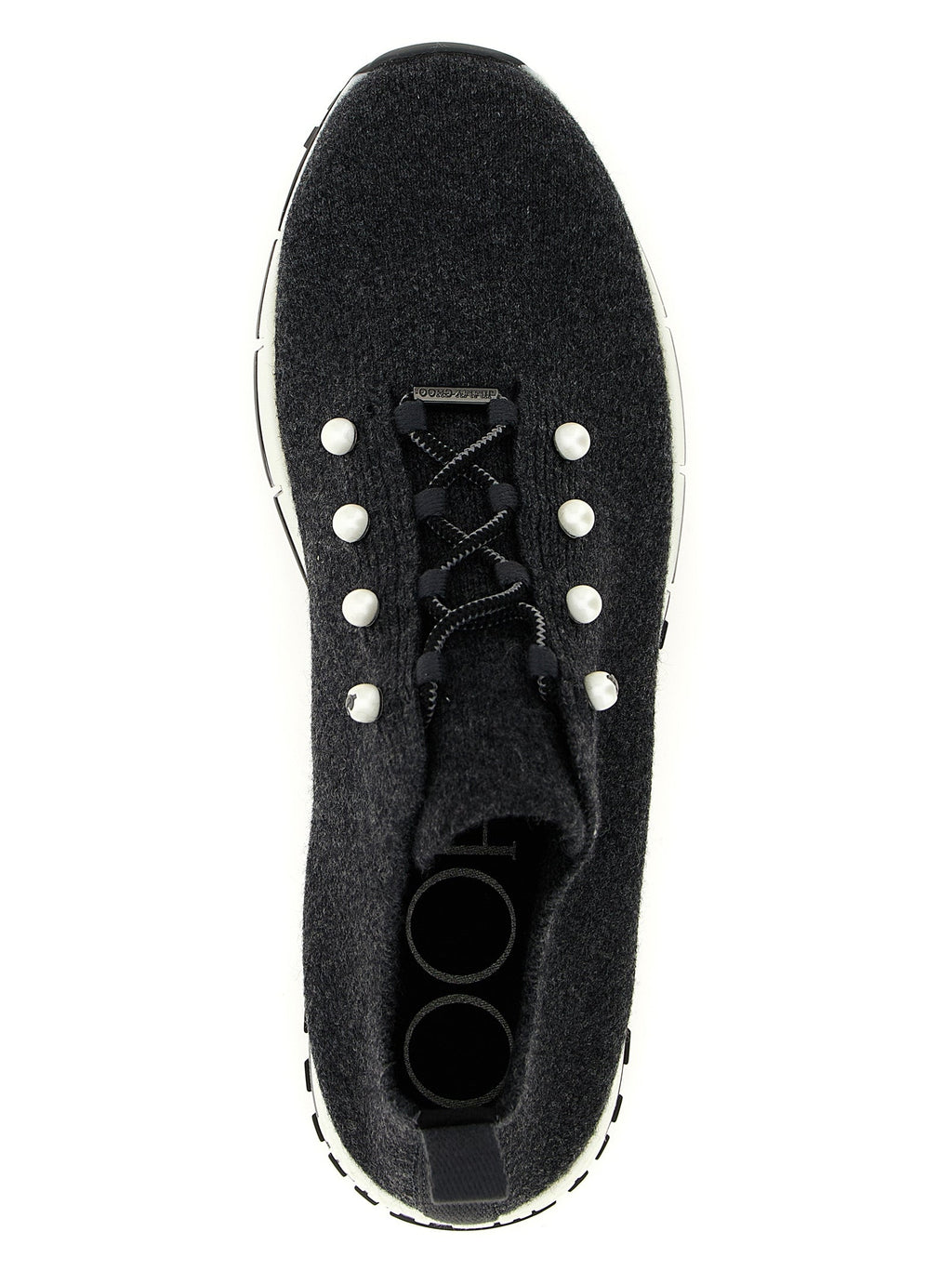 Jimmy Choo Black Tencel Low Top Sneakers