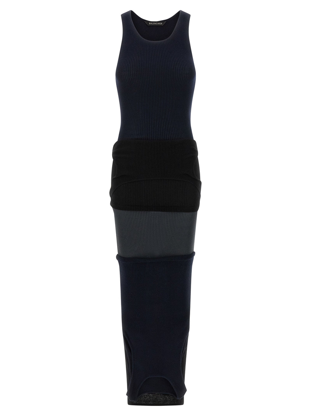 Balenciaga Black Cotton Long Dress