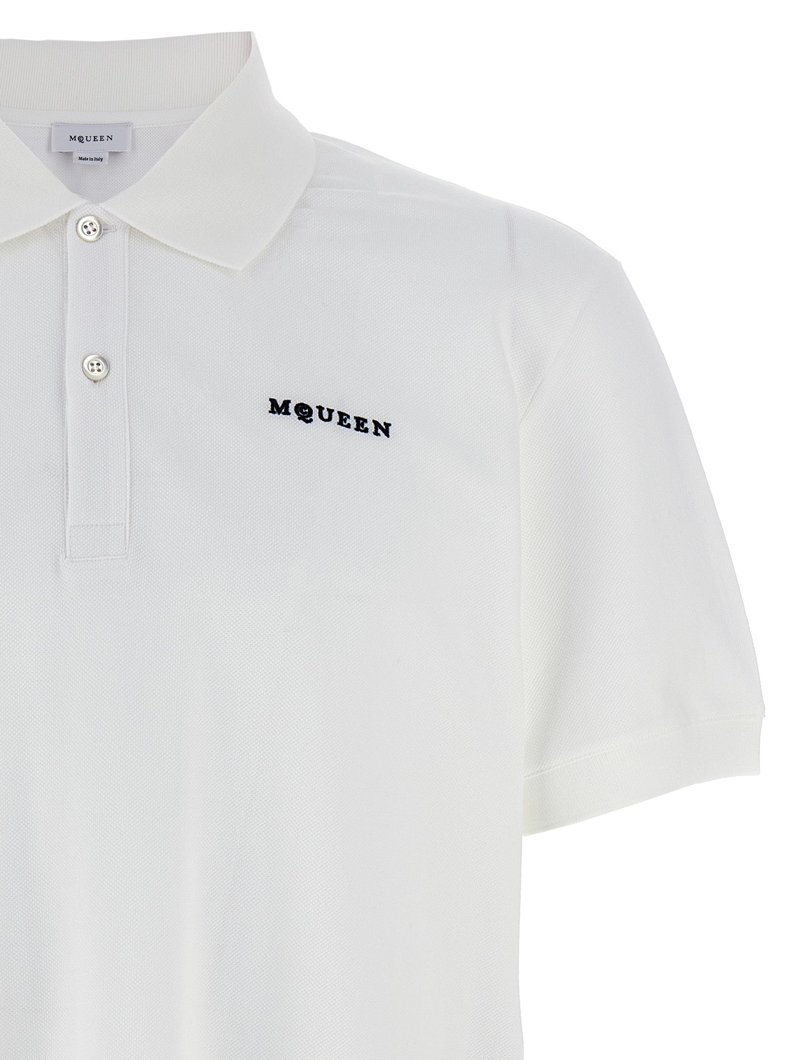 Alexander McQueen Bicolor Cotton Polo Shirt