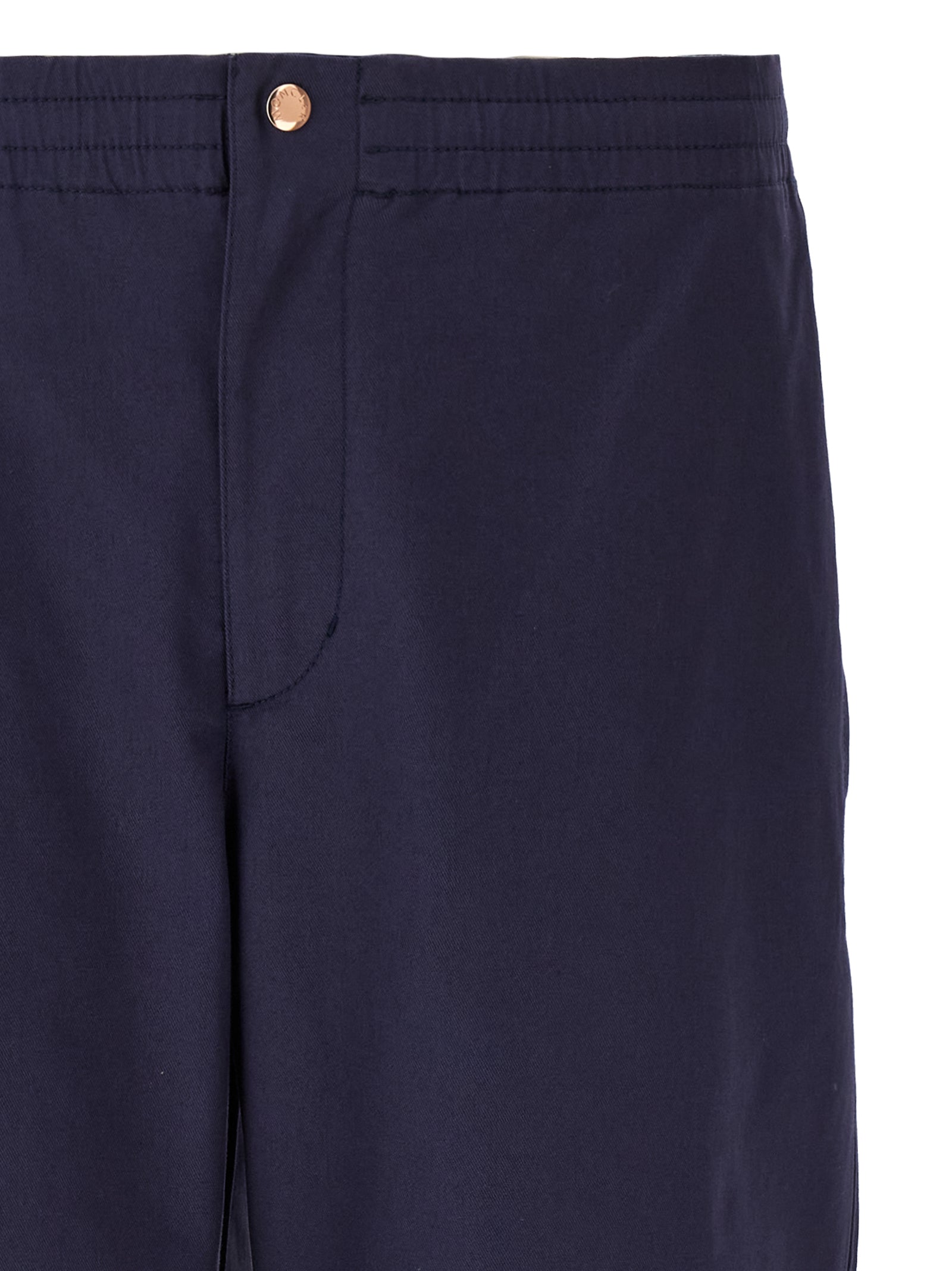MONCLER GENIUS Blue Cotton Casual Pants
