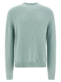 Jil Sander Blue Alpaca Leather Cardigan