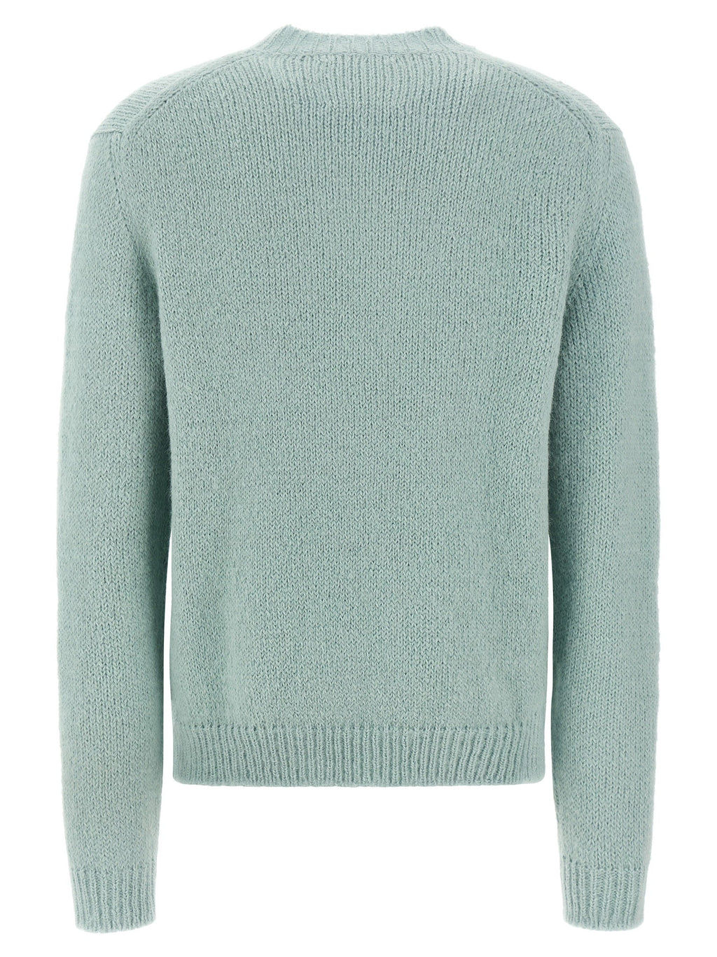 Jil Sander Blue Alpaca Leather Cardigan