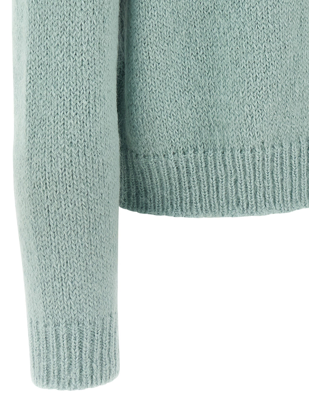 Jil Sander Blue Alpaca Leather Cardigan
