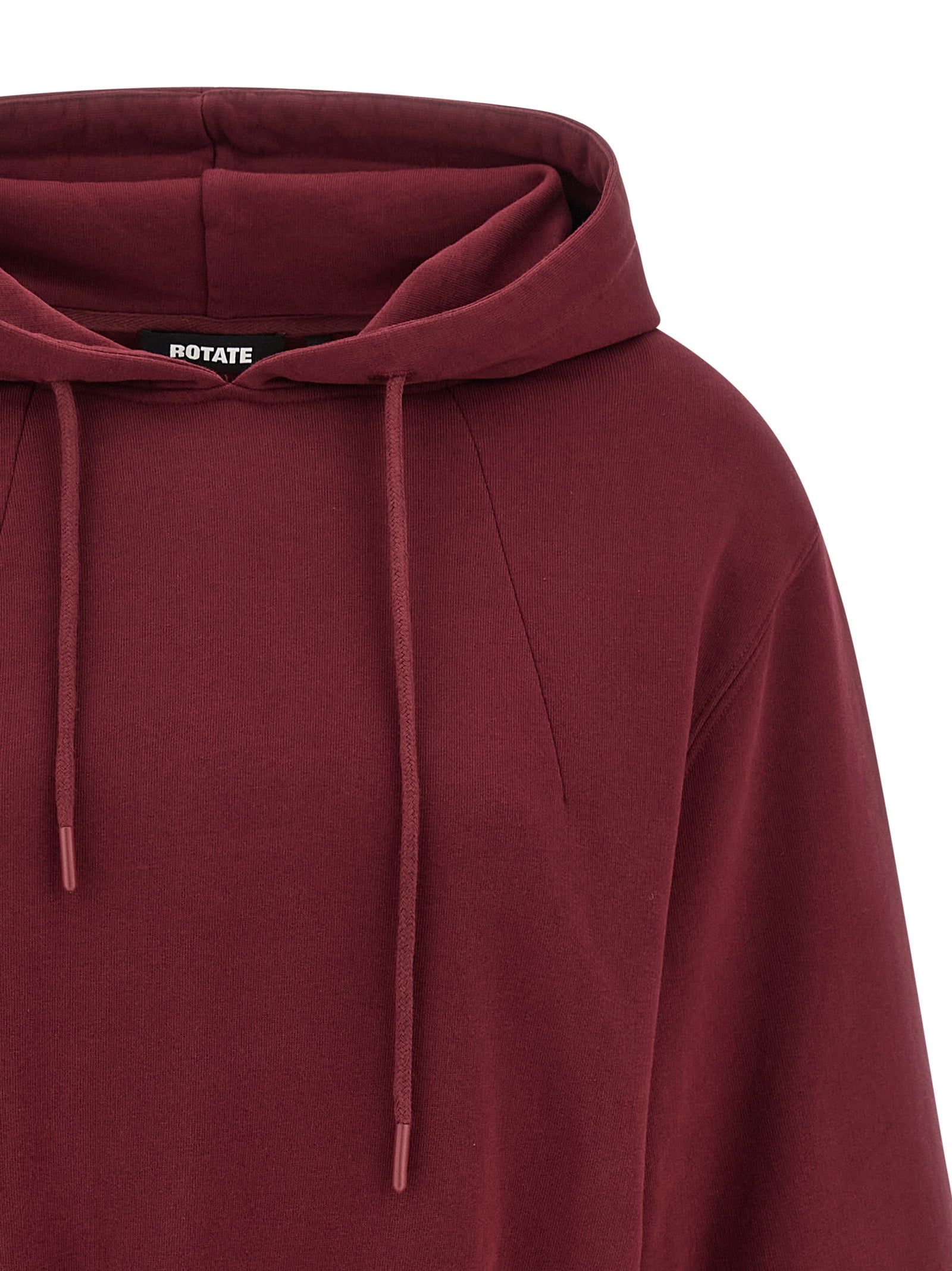 ROTATE BIRGER CHRISTENSEN Bordeaux Cotton Hoodie