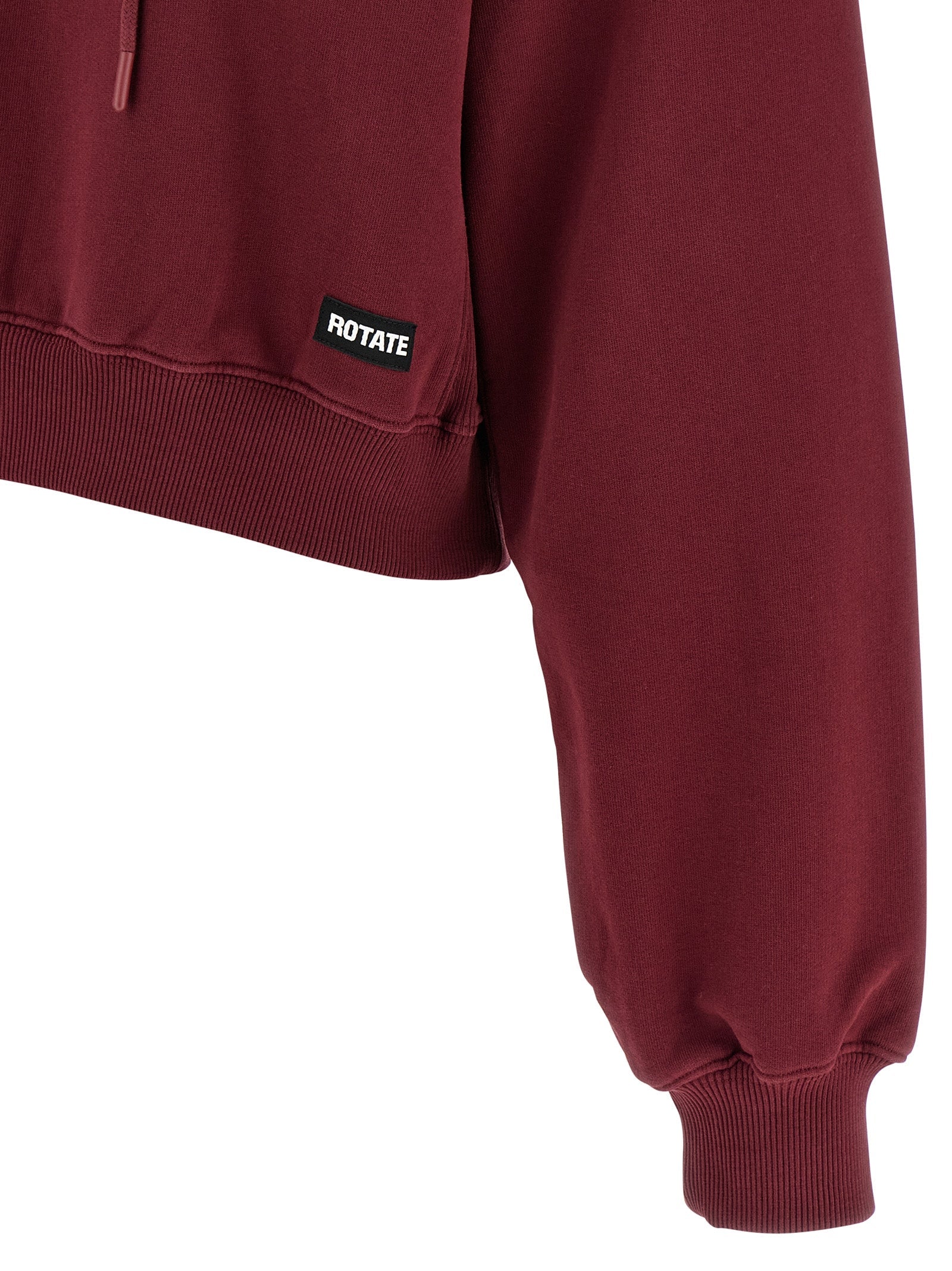 ROTATE BIRGER CHRISTENSEN Bordeaux Cotton Hoodie