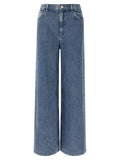 Theory Blue Cotton High-Waisted Jean