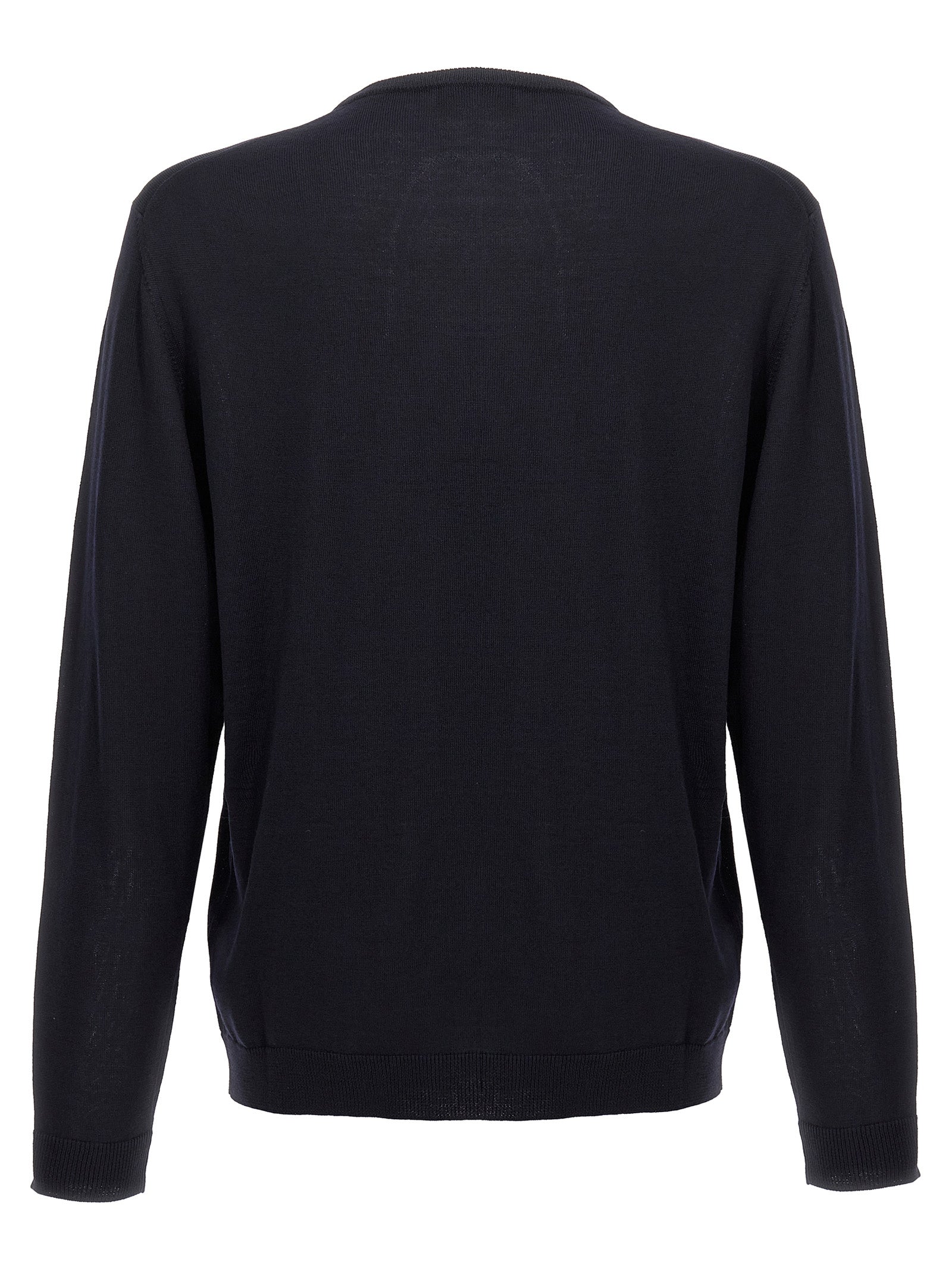 Roberto Collina Blue Merino Wool Cardigan