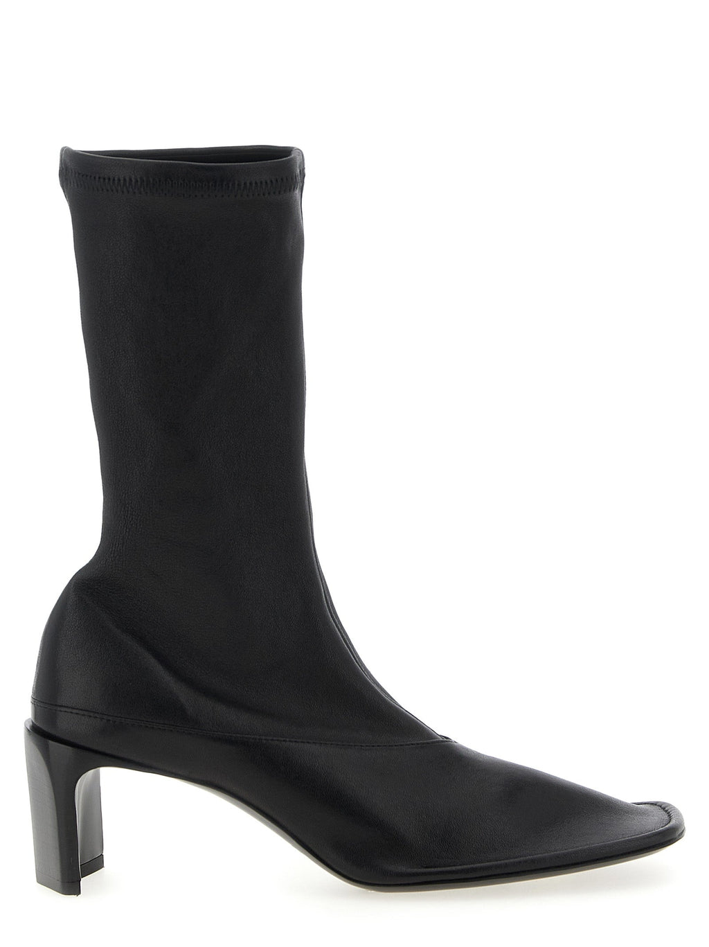 Jil Sander Black Lamb Leather Ankle Boots