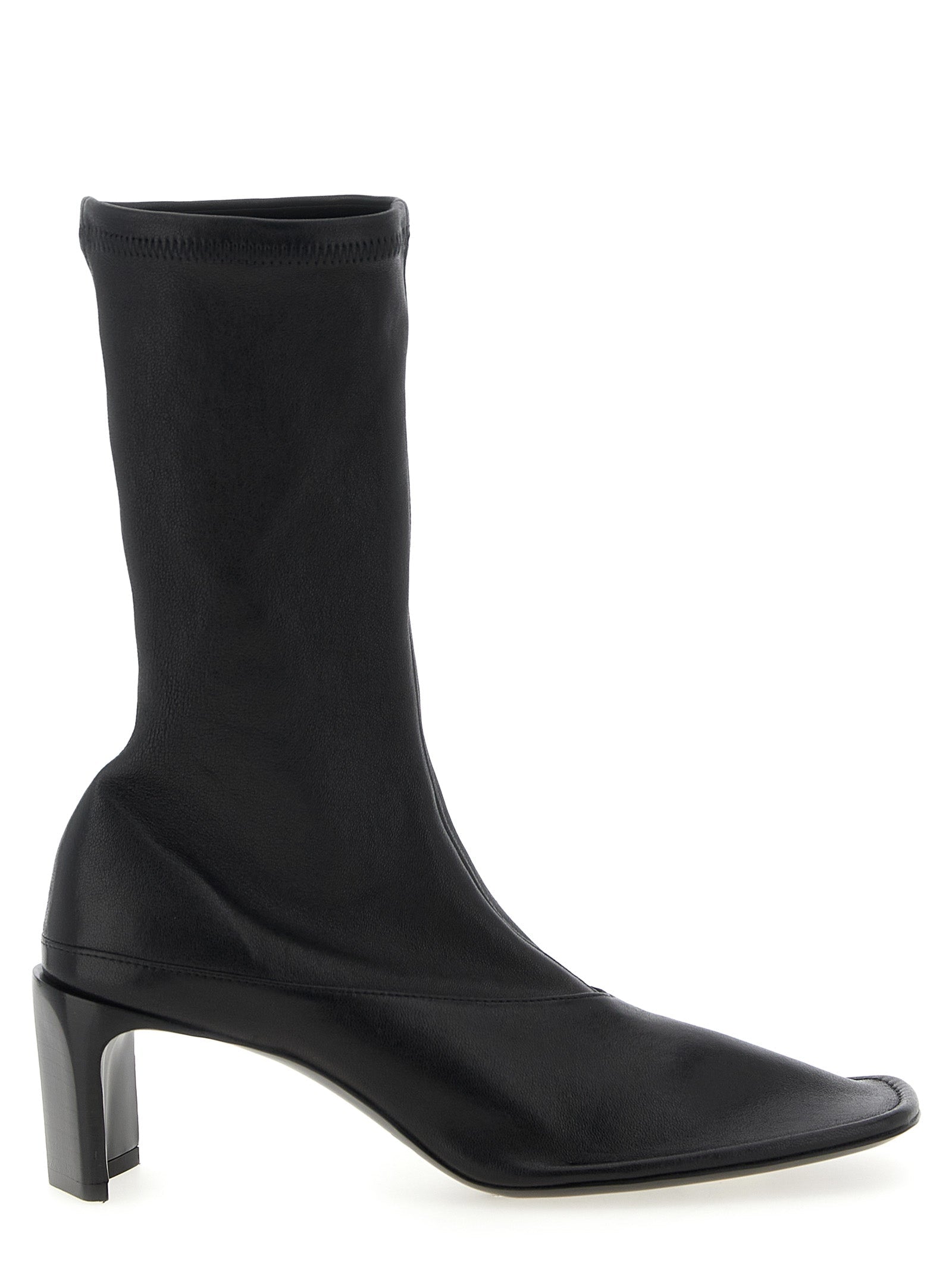 Jil Sander Black Lamb Leather Ankle Boots