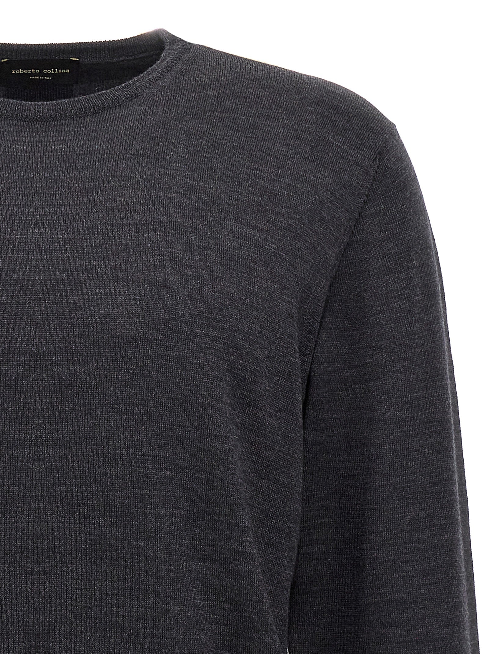 Roberto Collina Gray Merino Wool Cardigan
