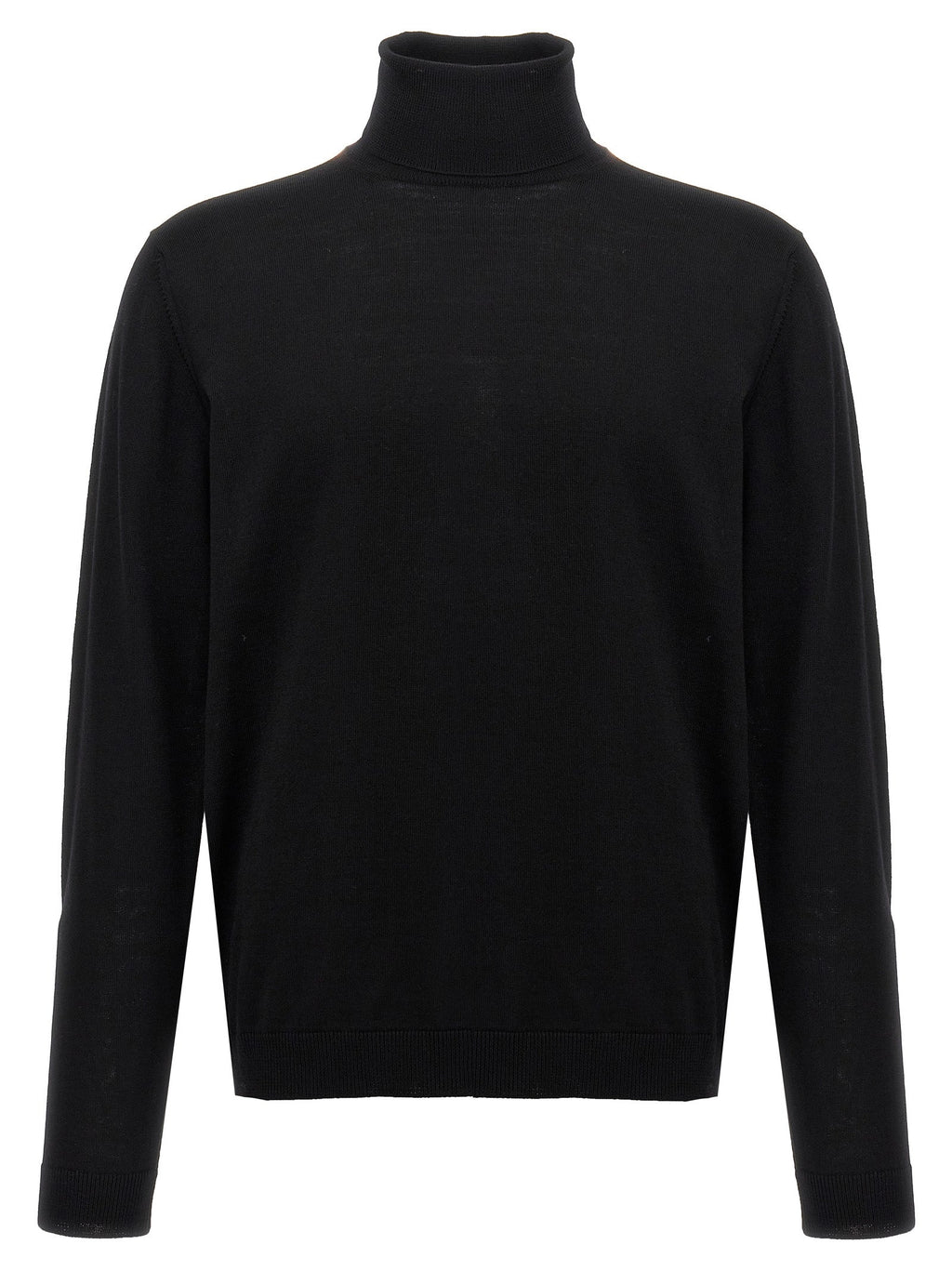 Roberto Collina Black Merino Wool Cardigan