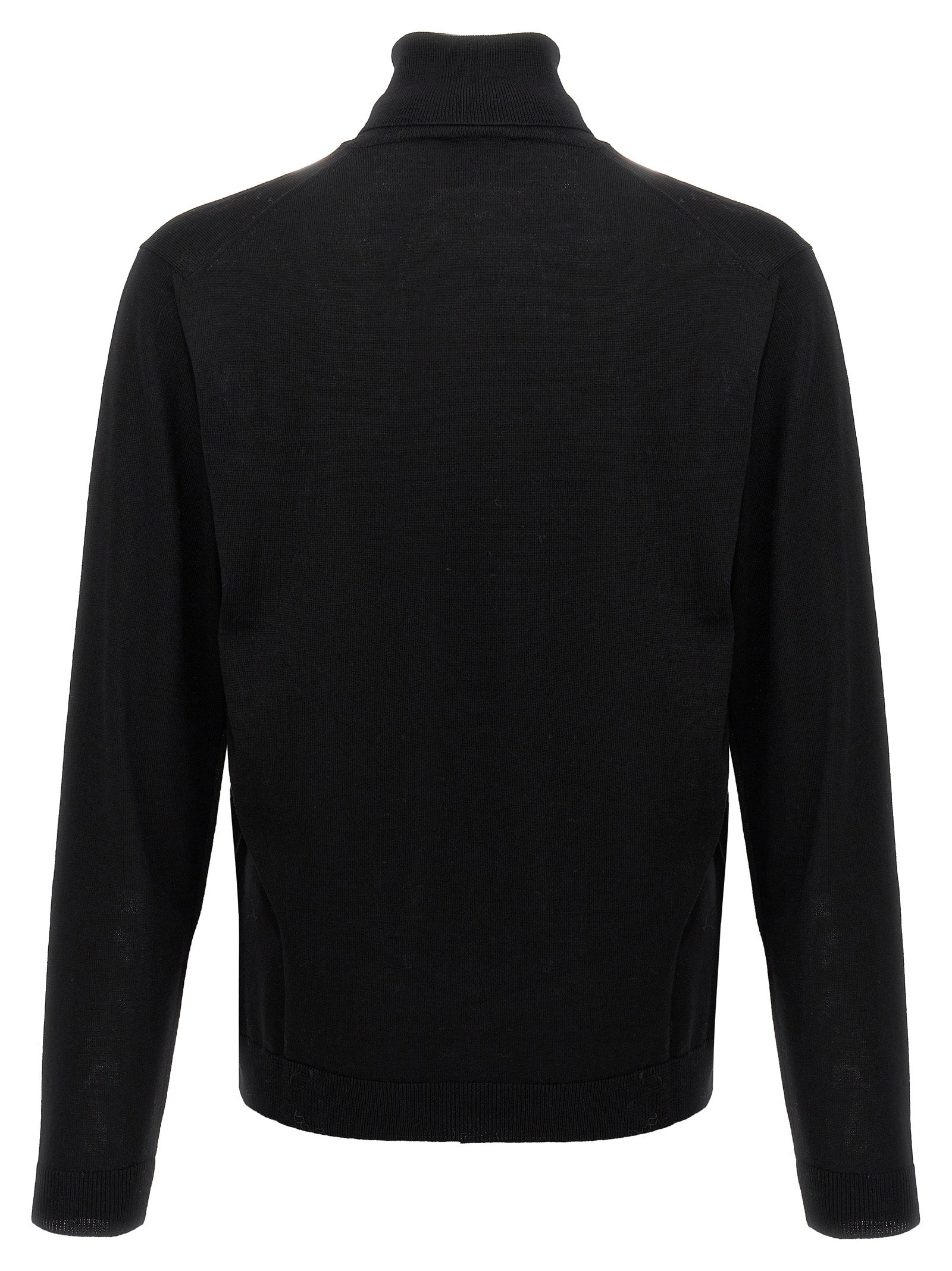 Roberto Collina Black Merino Wool Cardigan