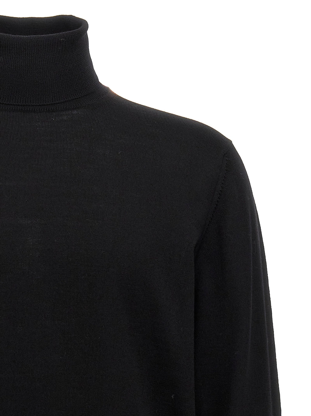 Roberto Collina Black Merino Wool Cardigan
