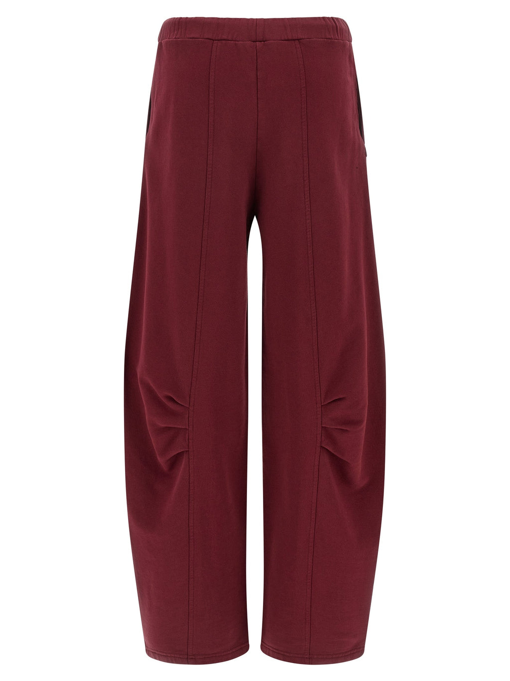 ROTATE BIRGER CHRISTENSEN Bordeaux Cotton Joggers (Workout Pants)