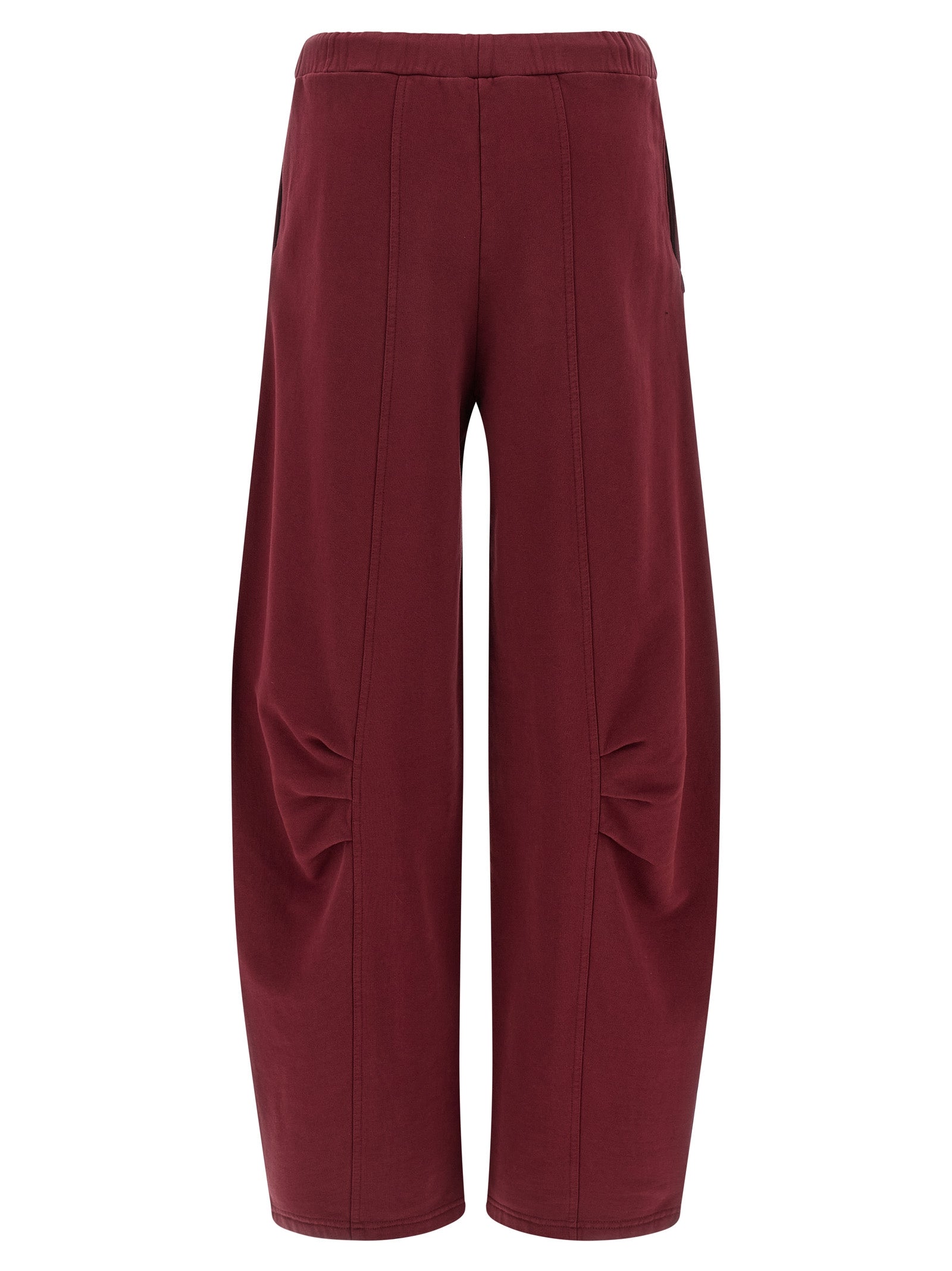 ROTATE BIRGER CHRISTENSEN Bordeaux Cotton Joggers (Workout Pants)