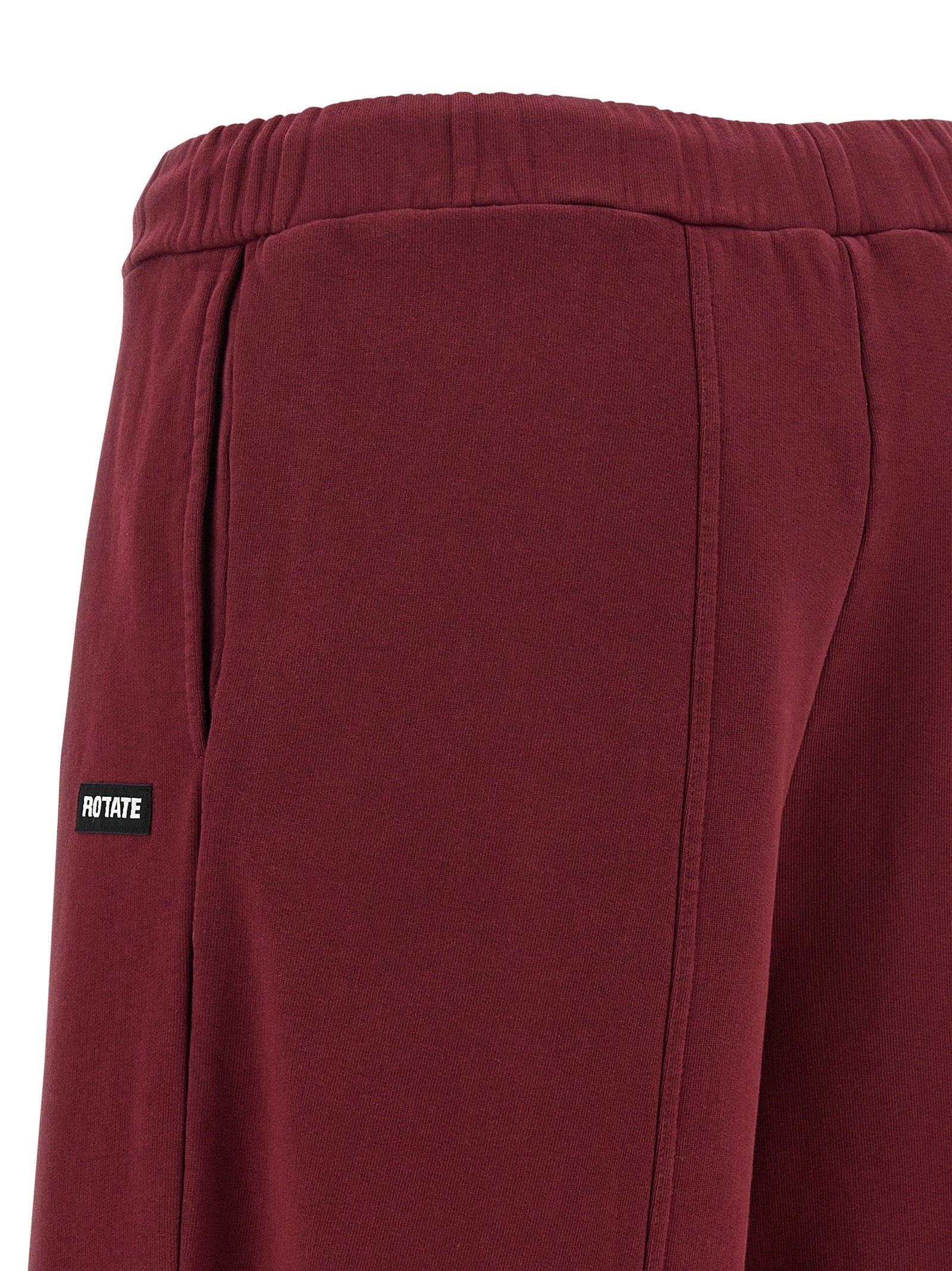 ROTATE BIRGER CHRISTENSEN Bordeaux Cotton Joggers (Workout Pants)