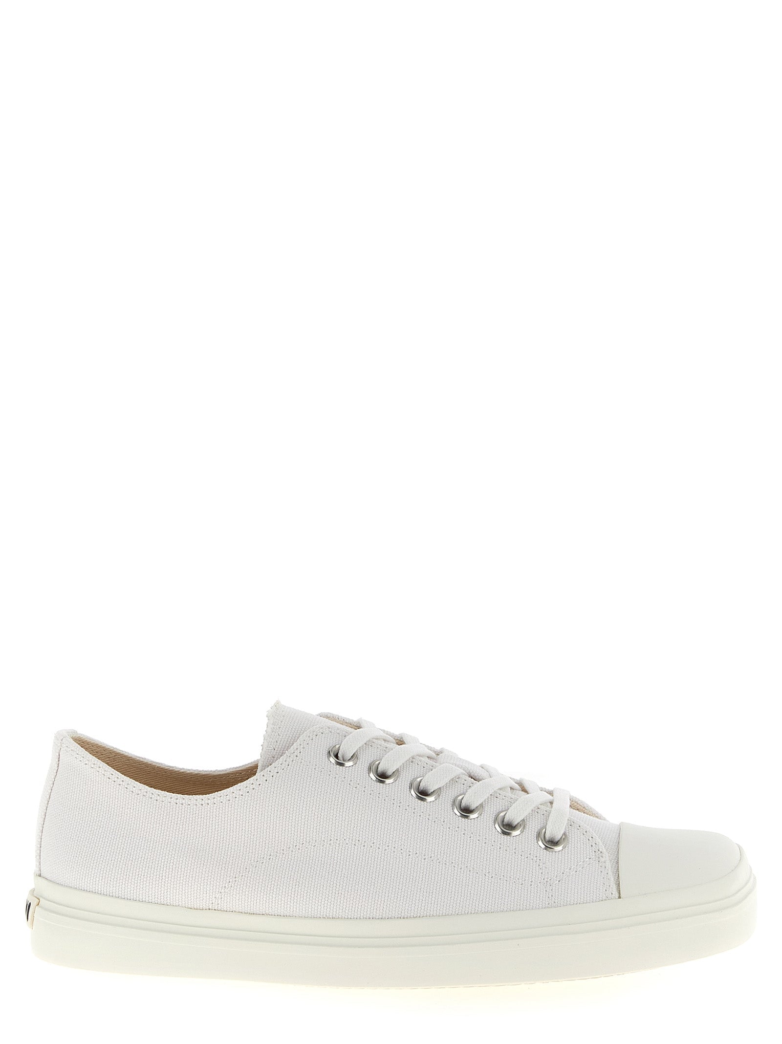 Moschino White Cotton Low Top Sneakers