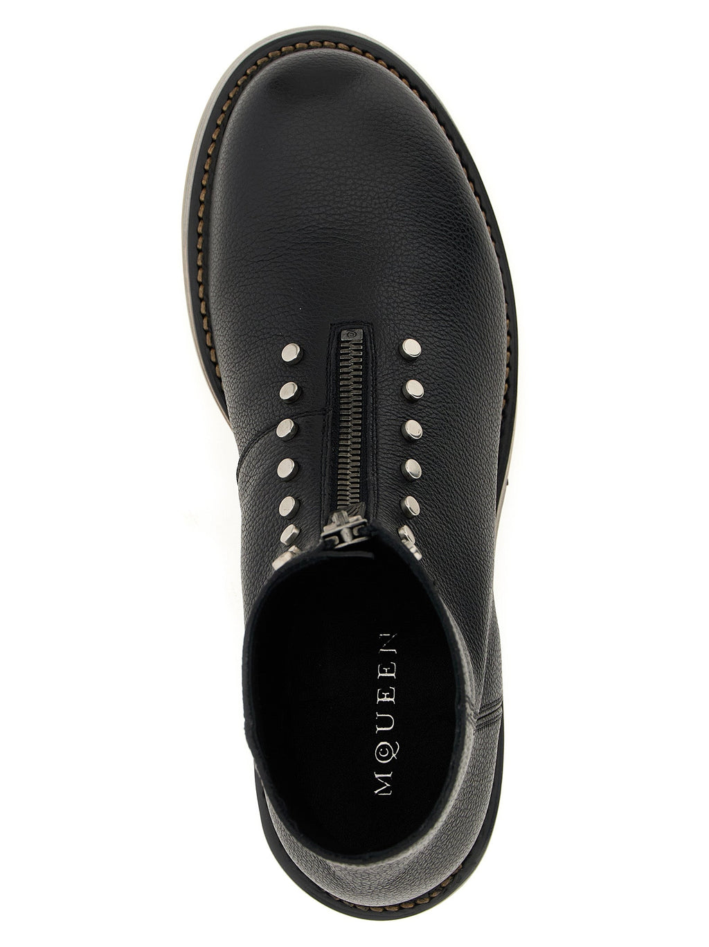Alexander McQueen Black Calfskin Ankle Boots