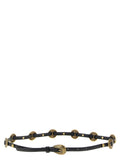 PINKO Black Calfskin Thin Belt
