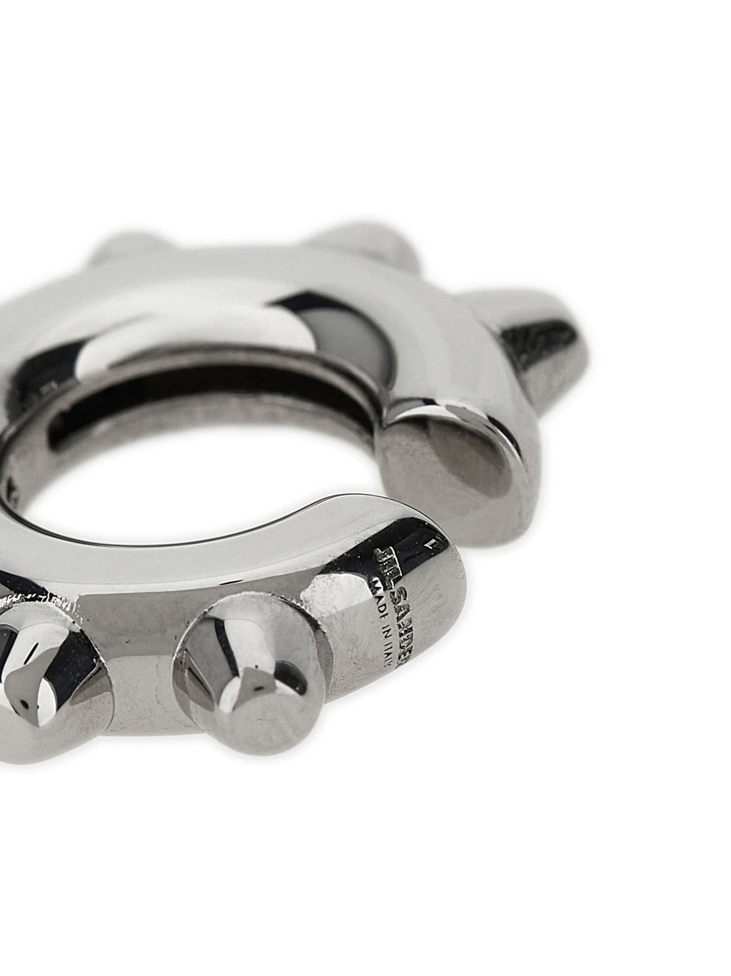 Jil Sander Silver Brass Earrings